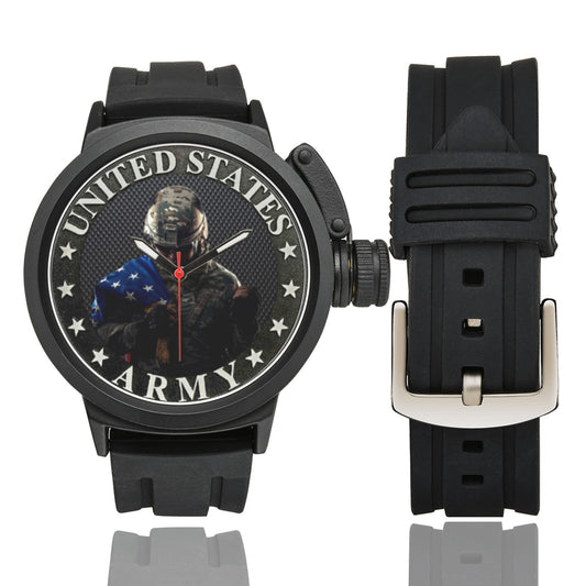 Men's Women's US Army Miyota Quartz Movement Waterproof Monogram Sports Watch Men's Sports Watch(Model 309) Come With Name Or Name And Rank On Dial...