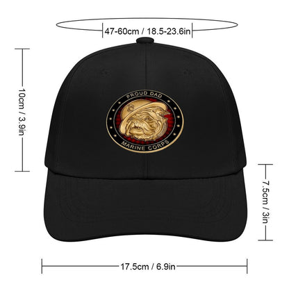 U.S. Marine Corps Proud Dad Adjustable Velcro Strap Baseball Cap