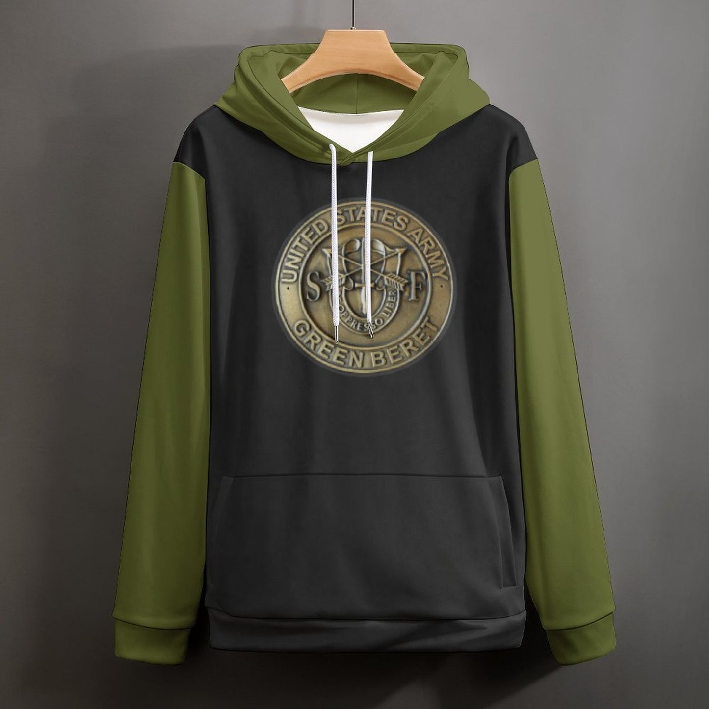 Men's Women's Madison Ave U.S. Green Beret EmblemSoft Double Layer Loose Fitting Hoodie