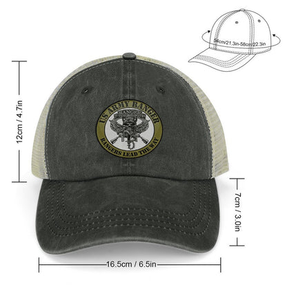 U.S. Army Ranger  Insignia Cowboy Hat Denim Trucker Hat