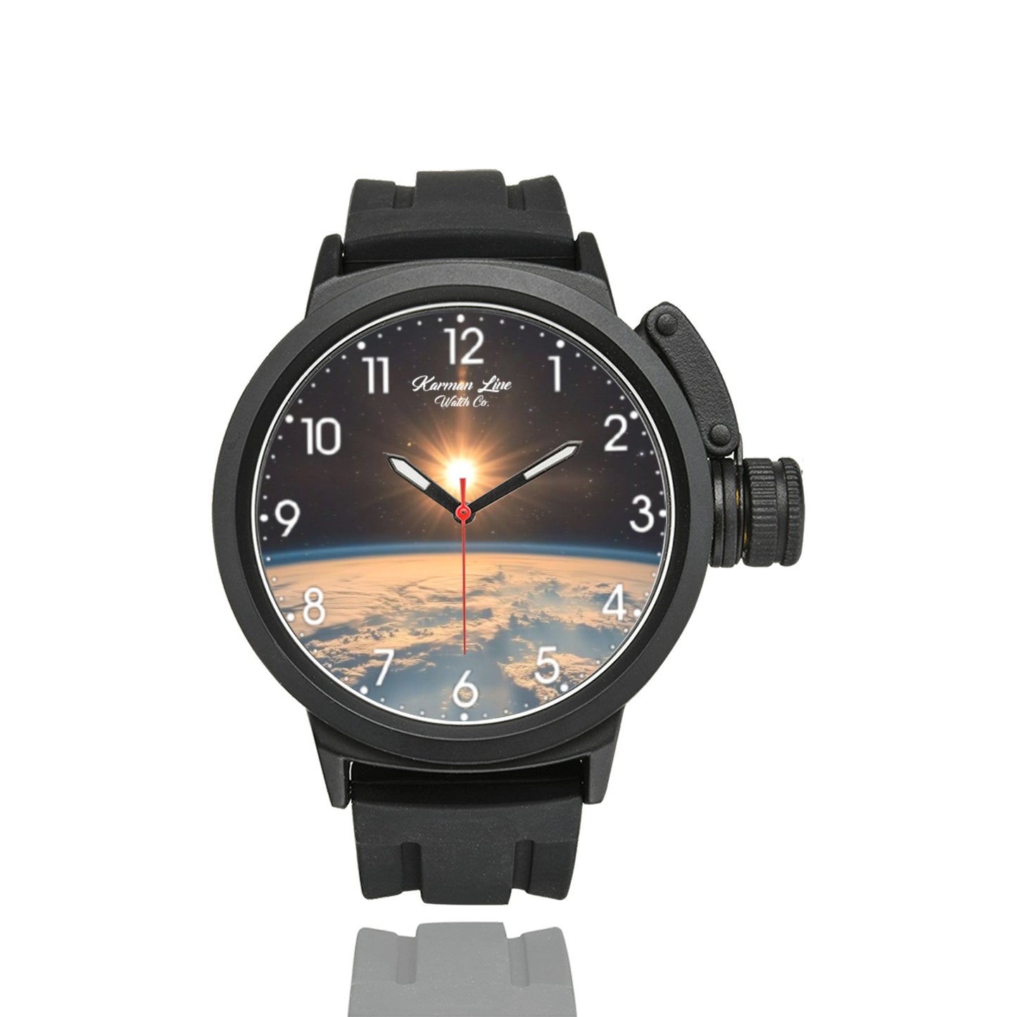 Men's Karman Line The Arc Between Earth & Space Large Miyota Quartz Movement Waterproof Monogram Watch Come With Name Or Name And Rank On Dial...