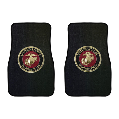 U.S. Marine Corps Monogram Custom Floor Mats Front Car Floor Mat (2pcs) Comes With Initials Or Name On Them...