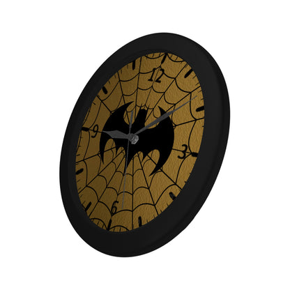 Bat W Bronze Background Outer Wall Clock Circular Plastic Wall clock