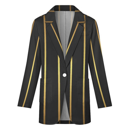 Women's Black Light Gold Madison Ave Summer Event Formal Casual Blazer Jacket..