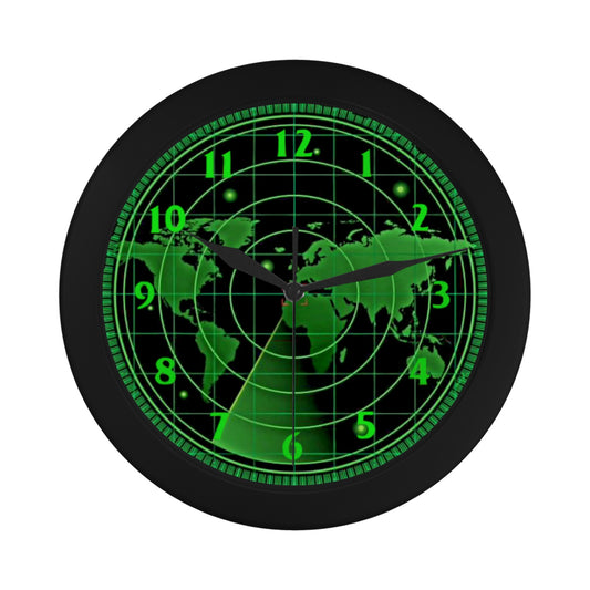 Men's Skeleton Globe Of Earth In Green Outer Wall Clock Circular Plastic Wall clock
