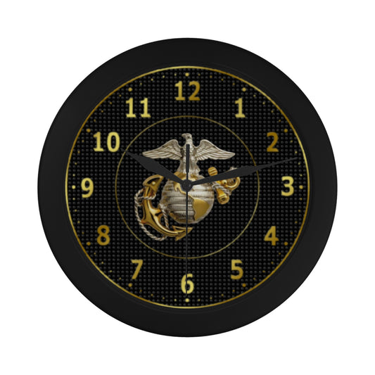 Men's 3D Skeleton Globe Of Earth In Blue & Gold Outer Wall Clock Circular Plastic Wall clock