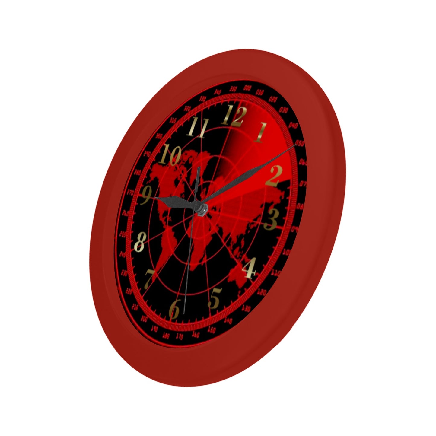 US Navy Gold Yellow Orange Black Outer Wall Clock Circular Plastic Wall clock