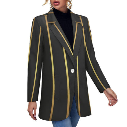 Women's Black Light Gold Madison Ave Summer Event Formal Casual Blazer Jacket..