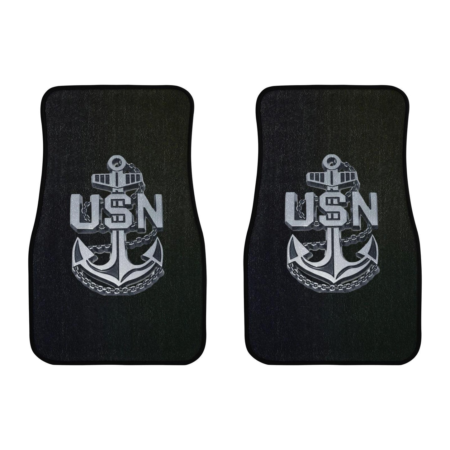 US Navy Custom Anchor Insignia Floor Mats That Come With Your Name Or Name And Abbreviated Rank On Them...