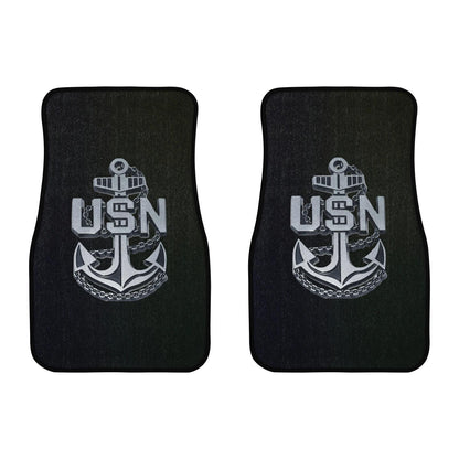 US Navy Custom Anchor Insignia Floor Mats That Come With Your Name Or Name And Abbreviated Rank On Them...