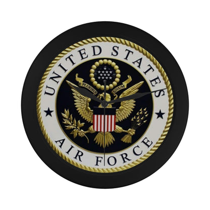 United States Air Force Emblem Round Wall Clock (9.65 Inch Round In Diameter)