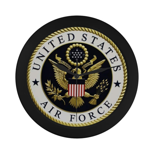 United States Air Force Emblem Round Wall Clock (9.65 Inch Round In Diameter)