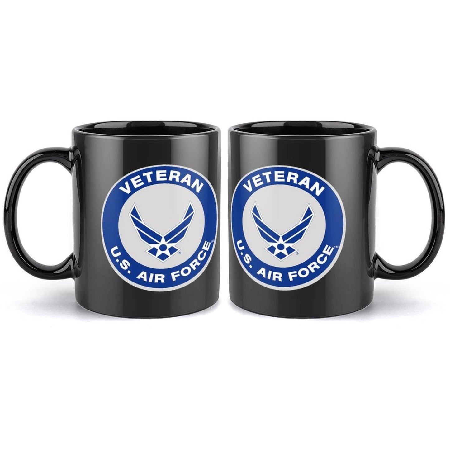 Naval Aviation Born To Fly Emblem On Black Ceramic Coffee Mug (Comes With Your Initials Or Rank And Name Free Of Charge On Mug!)