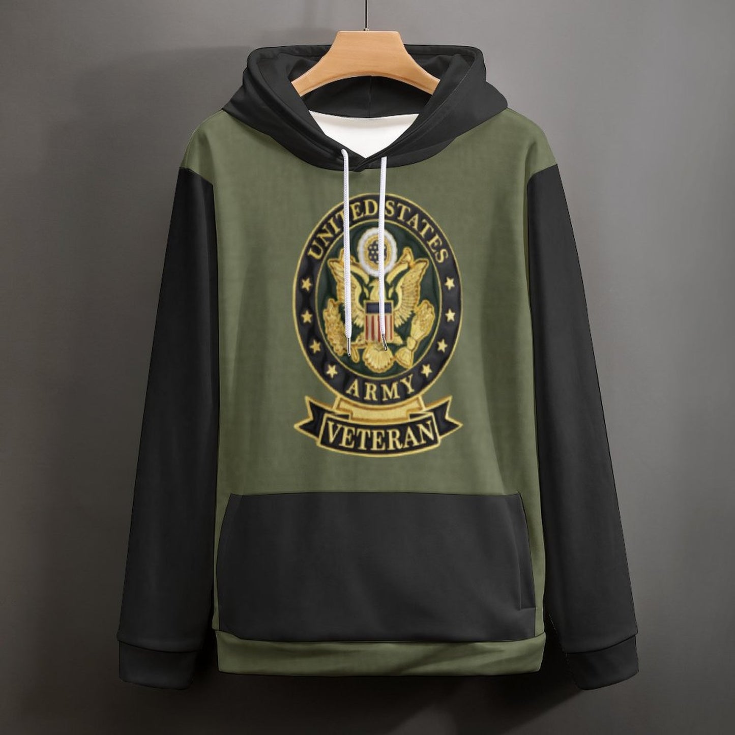 Men's Women's Madison Ave U.S. Army Veteran Emblem Soft Double Layer Loose Fitting Hoodie