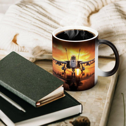 Heat Activated McDonnell Douglas F-18 Super Hornet Ceramic Coffee Mug...