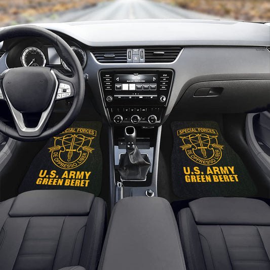 U.S. Army Green Beret Monogram Custom Floor Mats Front Car Floor Mat (2pcs) Comes With Initials Or Name On Them...