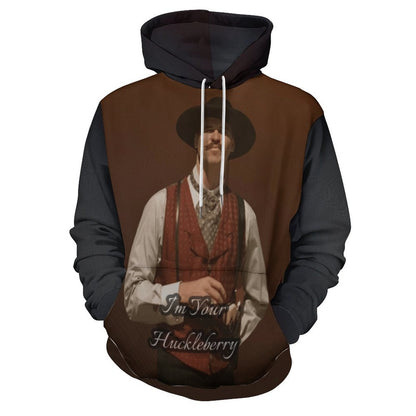 Val Kilmer As Doc Holliday In Movie Tombstone Double Layer Loose Fit Hoodie Double-Layer Hood All-Over Print Adult Hoodie