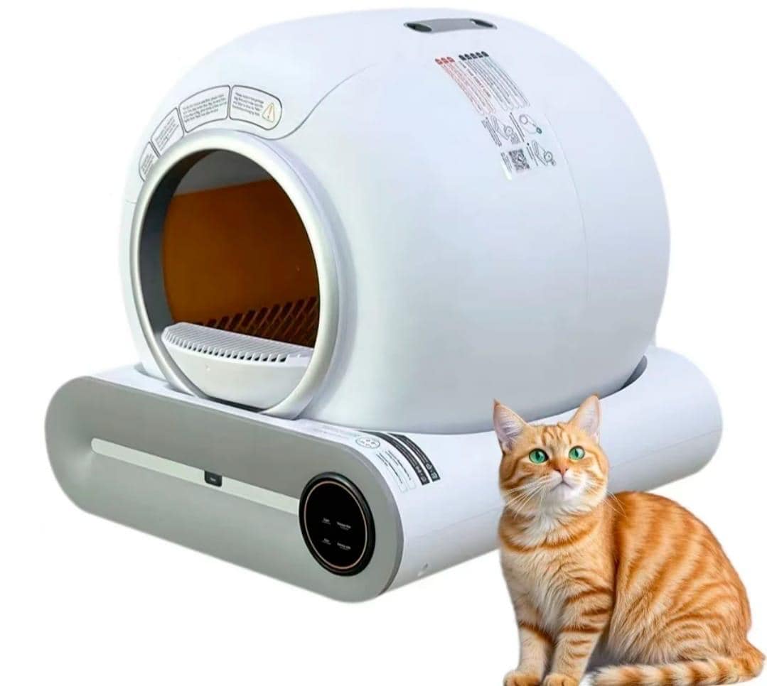 Smart Cat Litter Box Can Be Controlle By Your Phone And Has Ion Air Purifier Built In...