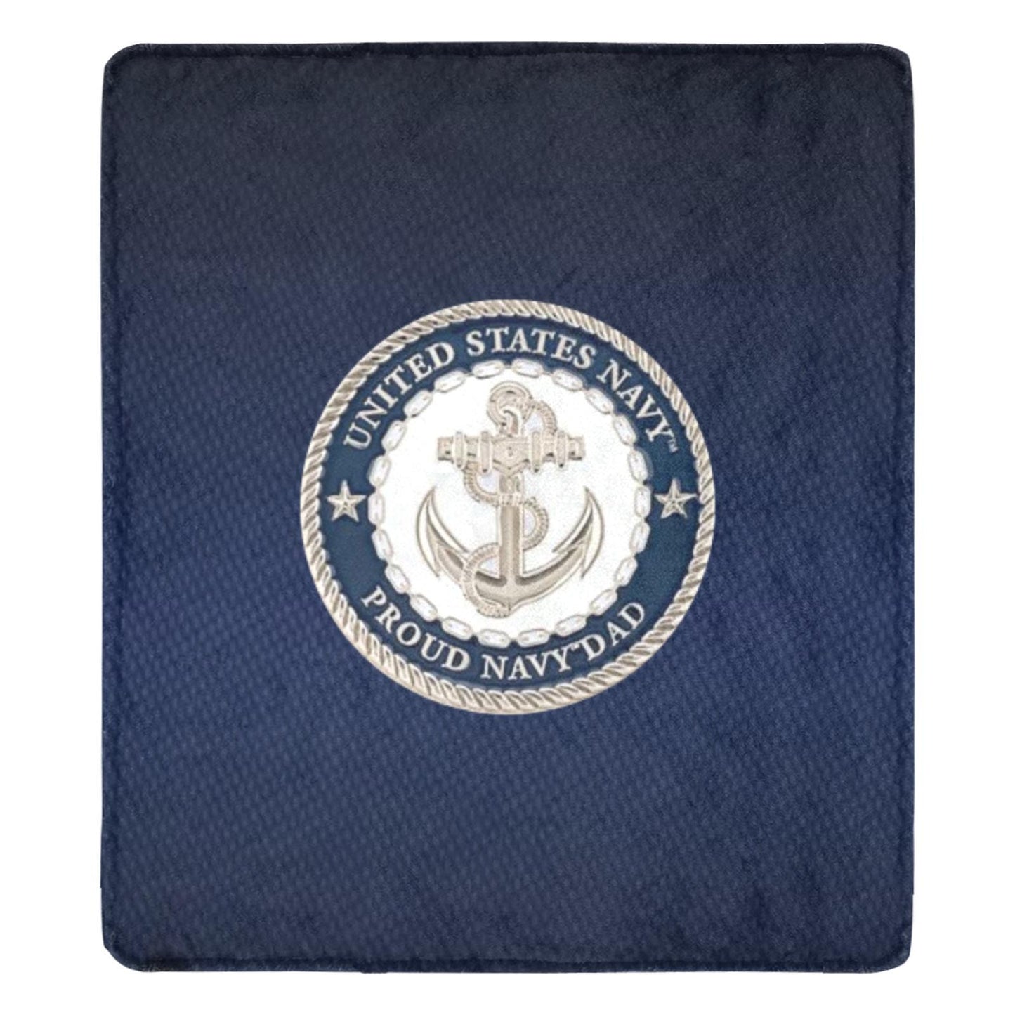 Navy Veteran Micro Fleece Blanket: 70x80 Inch Soft Flannel