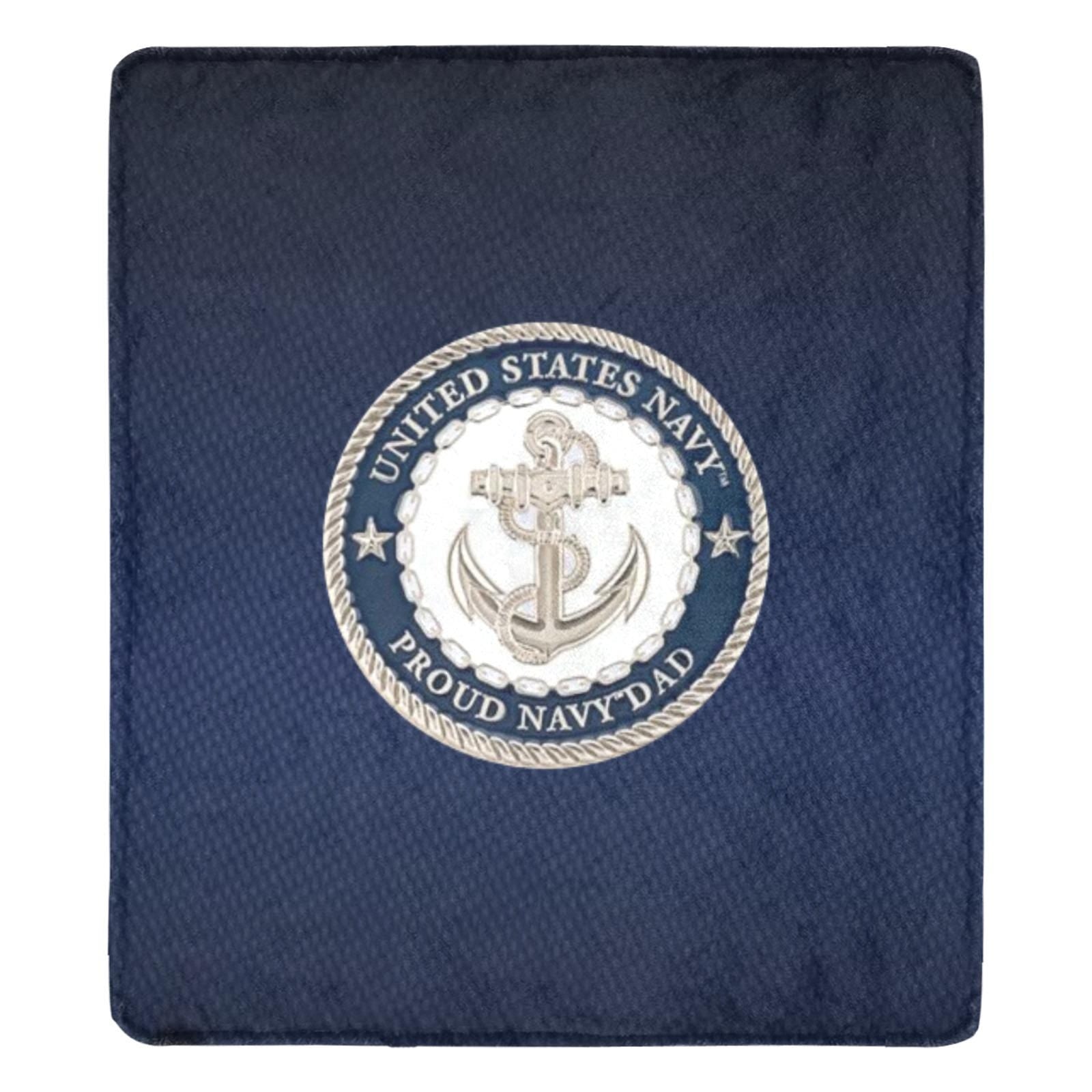 Navy Veteran Micro Fleece Blanket: 70x80 Inch Soft Flannel