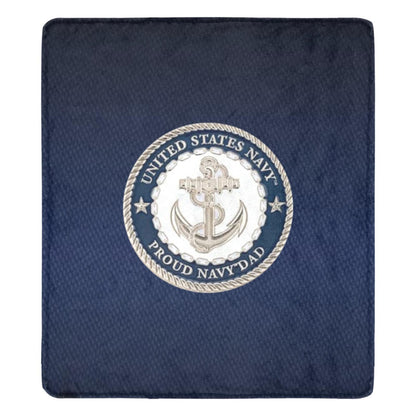 Navy Veteran Micro Fleece Blanket: 70x80 Inch Soft Flannel