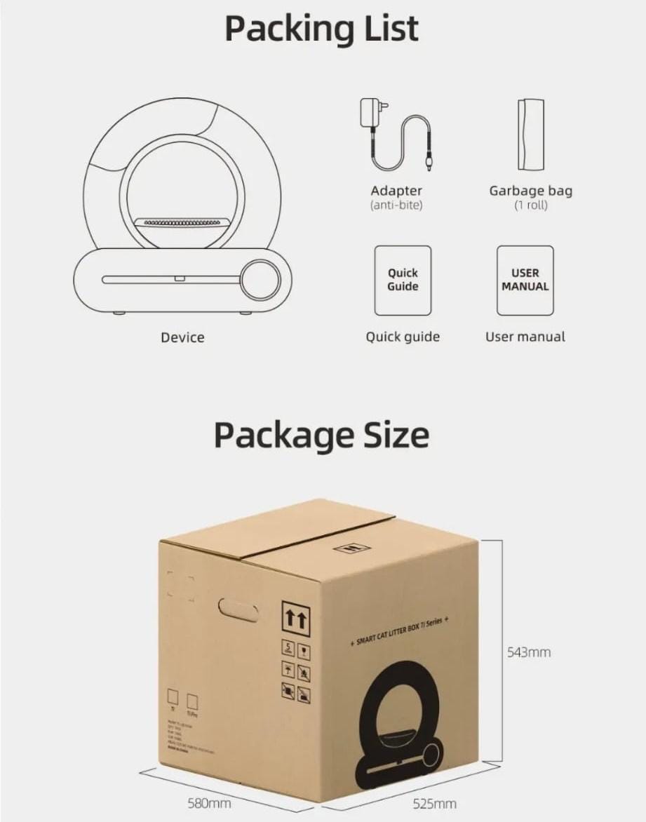 Smart Automatic Cat Litter Box with Air Sterilizer & App Control