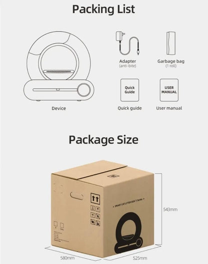 Smart Automatic Cat Litter Box with Air Sterilizer & App Control