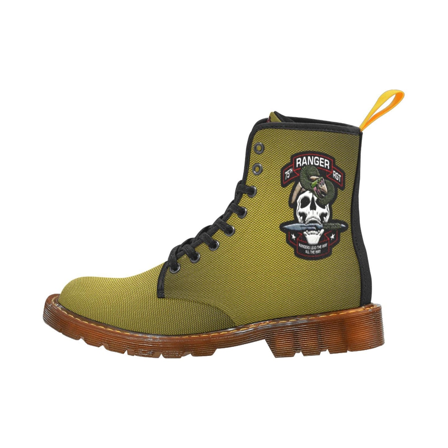 Men's Green Carbon Fiber Pattern Design Special Forces Canvas Monogram Boots Extremely Well Made Come With Initials Or Your Name On Them!