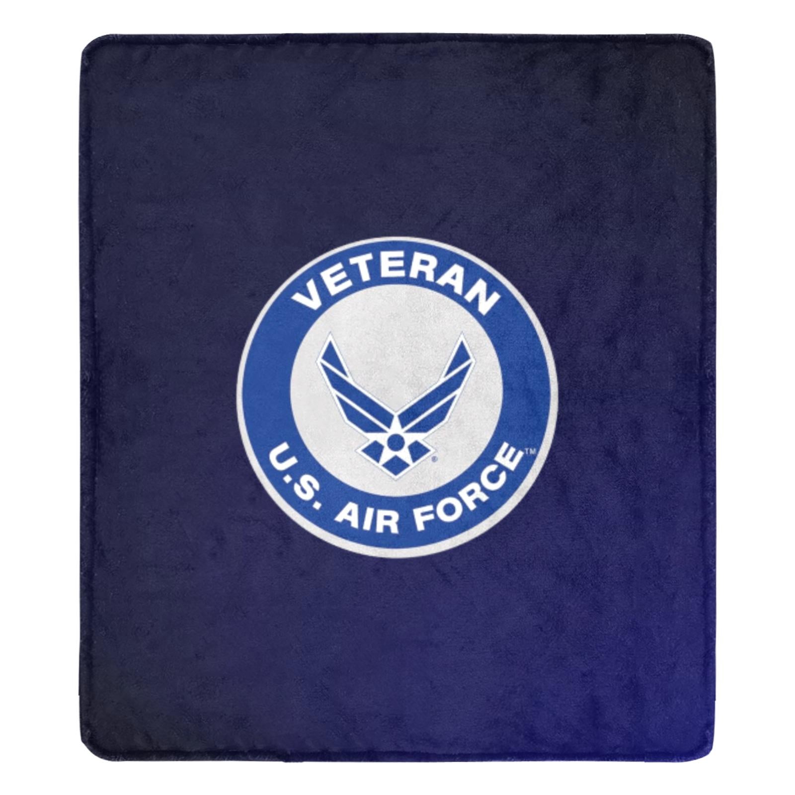 US Air Force Veteran Logo Microfiber Flannel Blanket (70x80 Inch)